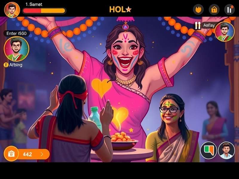 Bright Leapstar gameplay screenshot showing Indian festival theme